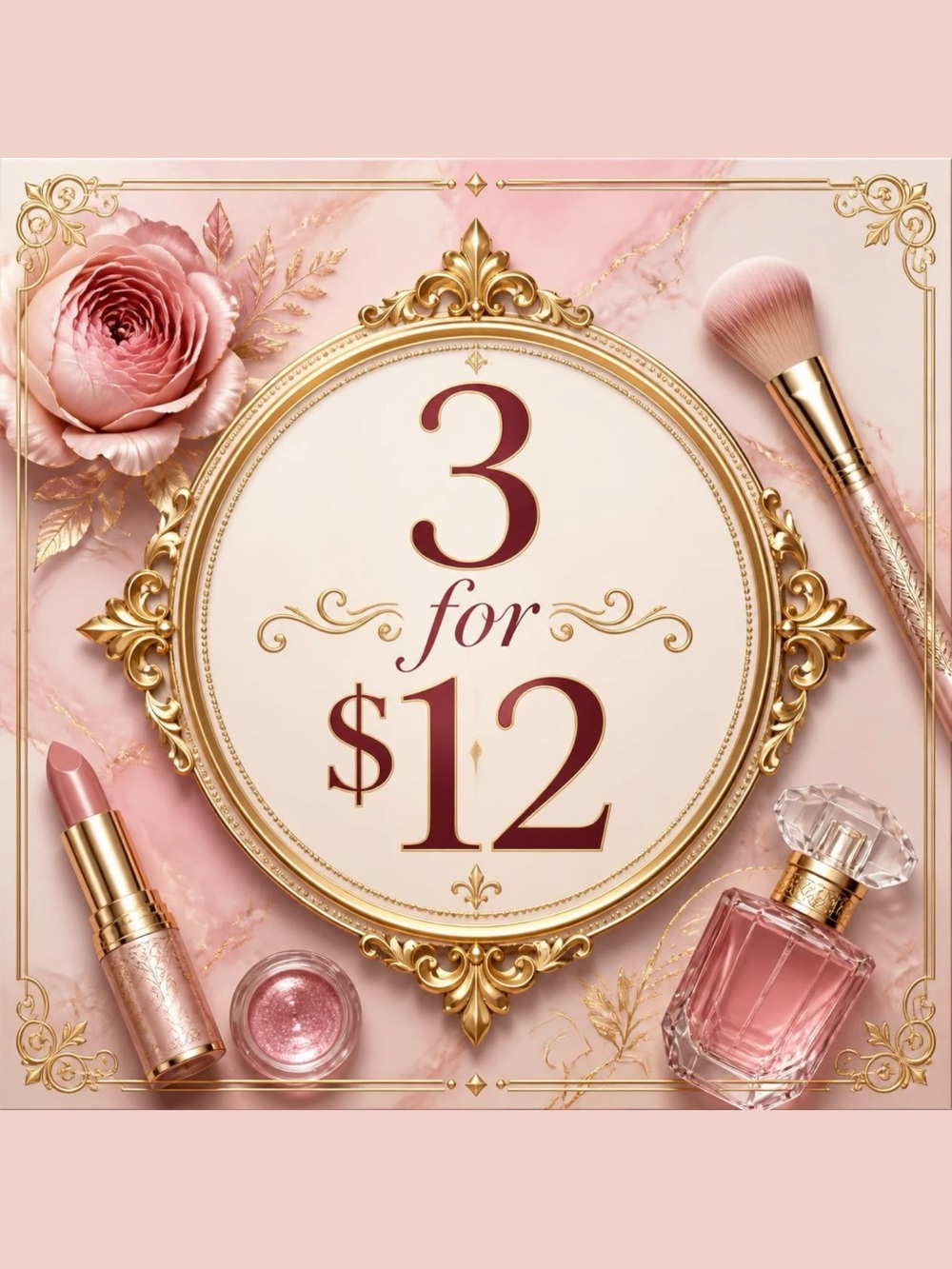 3 for $12 Beauty Sale